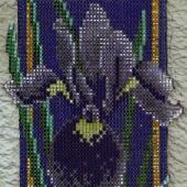 Bearded Iris Amulet - Pattern by Jill Oxton