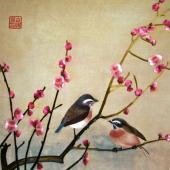 Sparrows in Spring **
