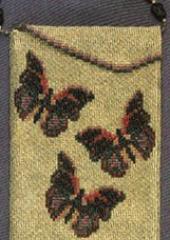 Butterflies Amulet - Issue 57 Jill Oxton's Cross Stitch & Beading