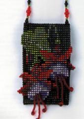Fuchsia Amulet Bag - Issue 65 Jill Oxton Cross Stitch & Beading