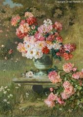 Please click on image to view more details and larger picture Beautiful Roses in Ribbon Embroidery by Di van Niekerk from Dicraft