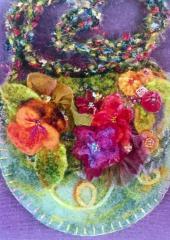 Needle Felted Garden Pouch by Robyn Alexander
