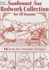 Suebonnet Sue Redwork Collection for all Seasons available from Australian Needl
