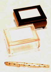 Lucite Music Box for Embroidery