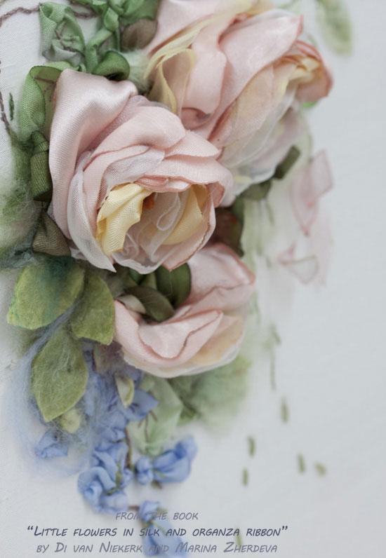 Double Roses & Blue Violets